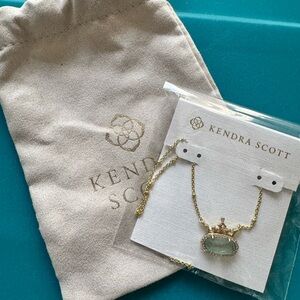 Kendra Scott Gold Elisa Disney Necklace (Aquamarine March Birthstone)